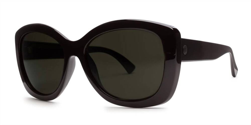 NEW ELECTRIC LABEL women's gaviota sunglasses in black / grey polarized